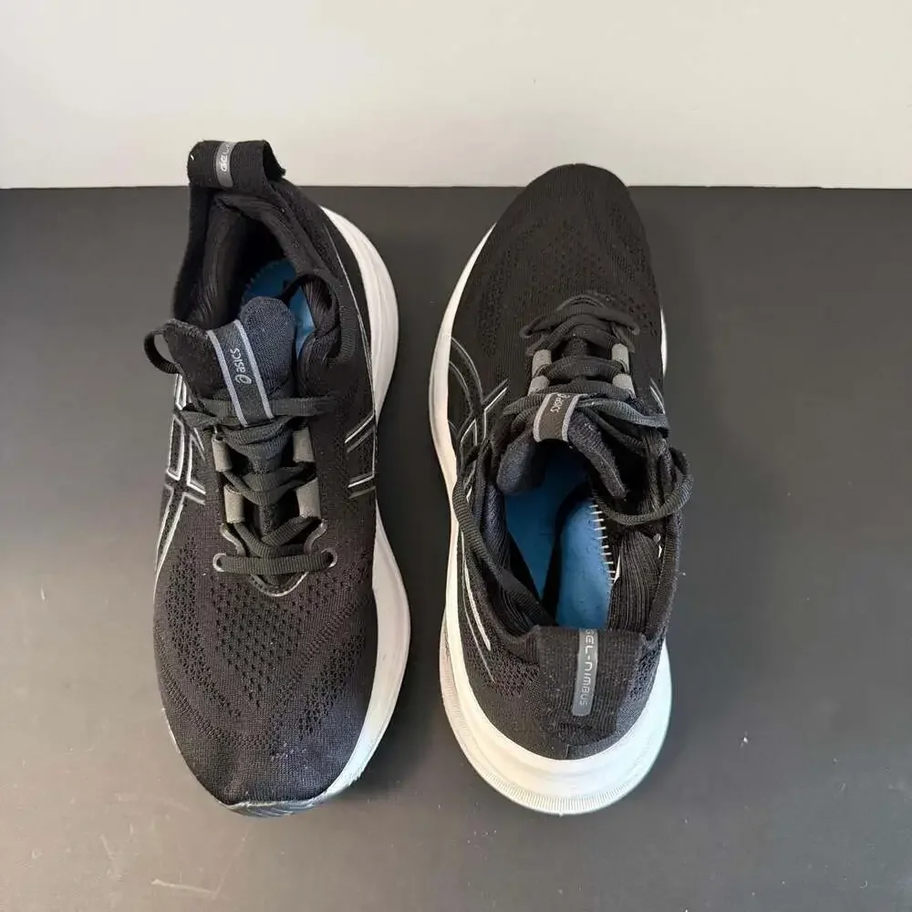 Asics Black and White Men's Athletic Running Sneakers